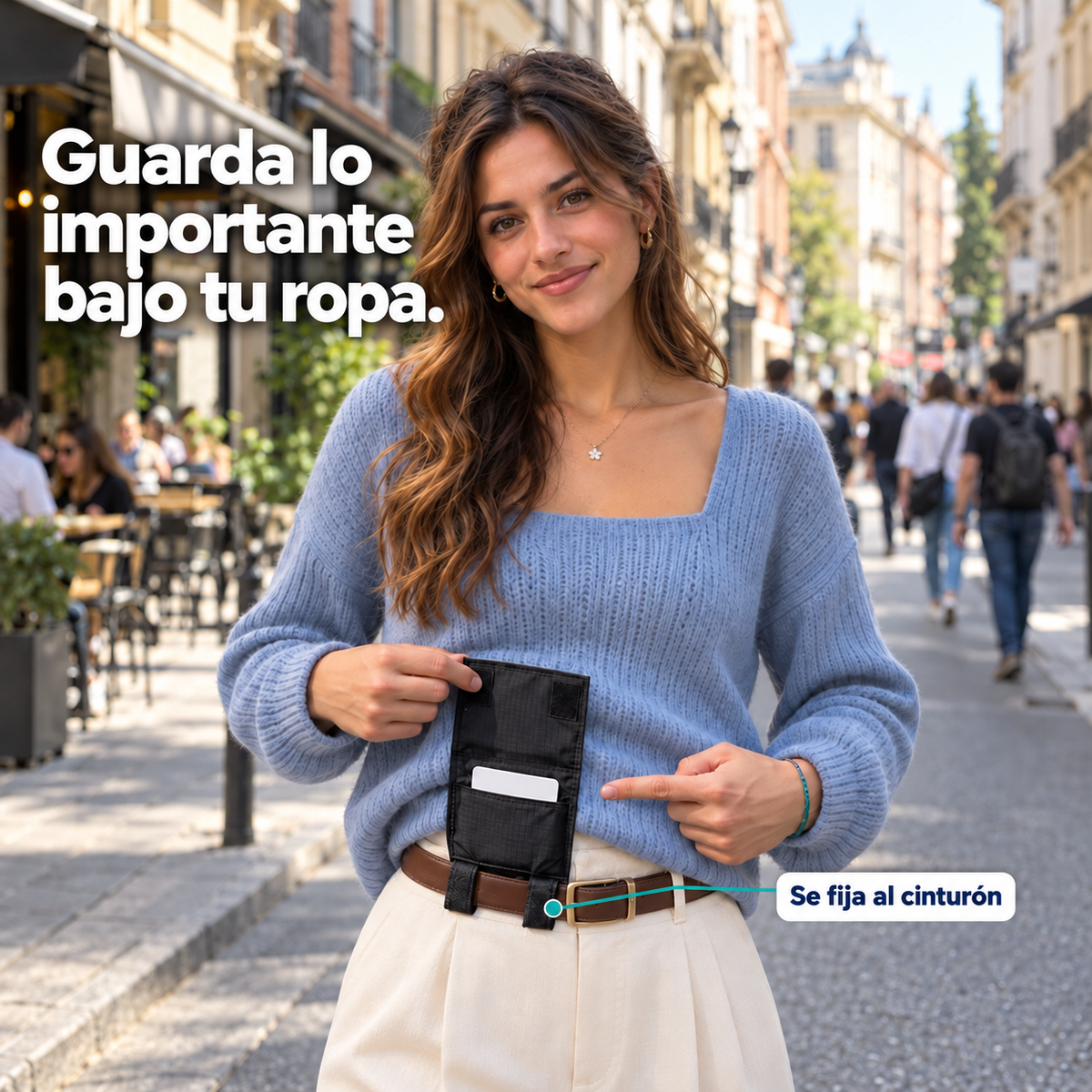 Bolsillo oculto bajo la ropa